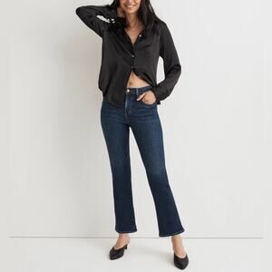Madewell Mid Rise Kick Out Jeans Dark Wash size 32